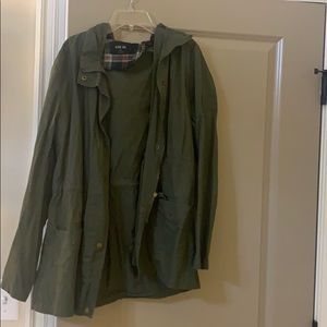 dark green utility jacket